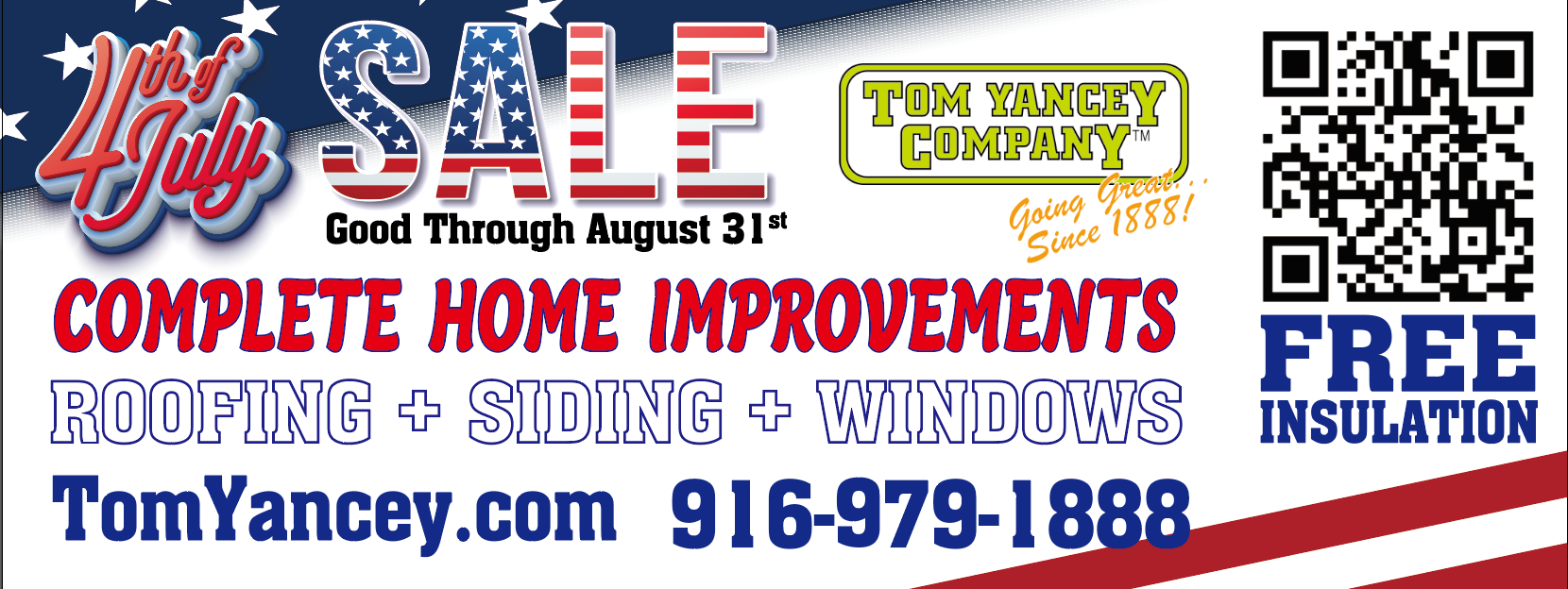 Summer Parade Special: Free Attic Insulation with Every Complete Re-Roof!